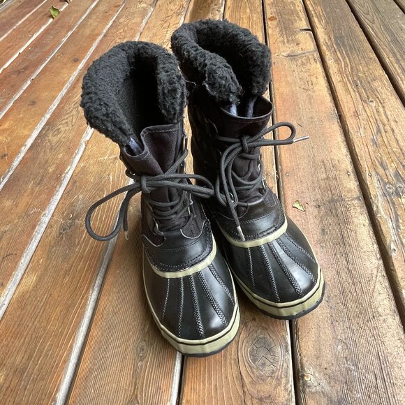 EUC Sorel Black 1964 Pac Waterproof Lace up Nylon Boot in Men's 8 / EU 41 - Picture 1 of 10